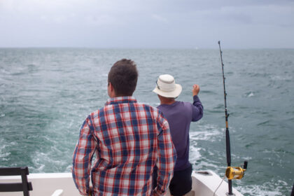 Lake Erie fishing charter luxury Tiara yacht Walleye trip