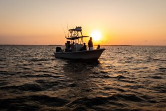 Family enjoying inshore fishing trip with Moondance Charters in Montauk, NY