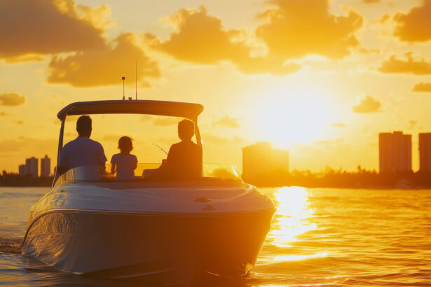 Sunset cruises in Florida Ft. Pierce over Indian River Lagoon